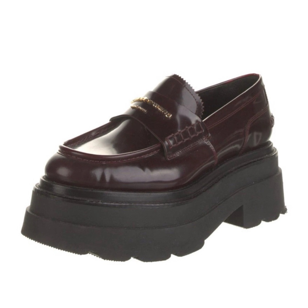 Alexander Wang Burgundy carter platform loafer in leather - Picture 2 of 3